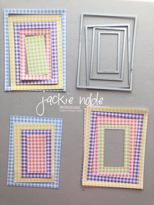 Gingham Gala and Stitched Rectangles